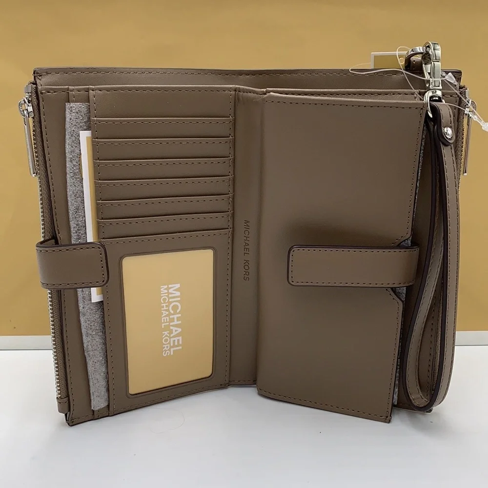 MICHAEL KORS Dust MULTI LG DOUBLE ZIP WRSTLT Crocodile Leather Snakeskin